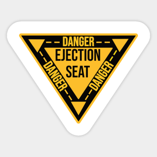 Ejection Seat Danger  Triangle Military Warning Fighter Jet Aircraft Distressed Sticker